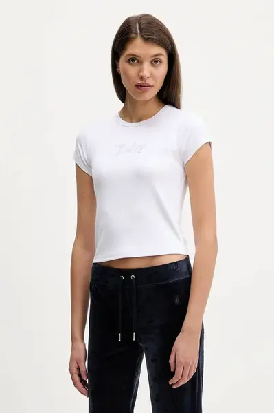 Tričko Juicy Couture dámské, bílá barva, JCWCT126301