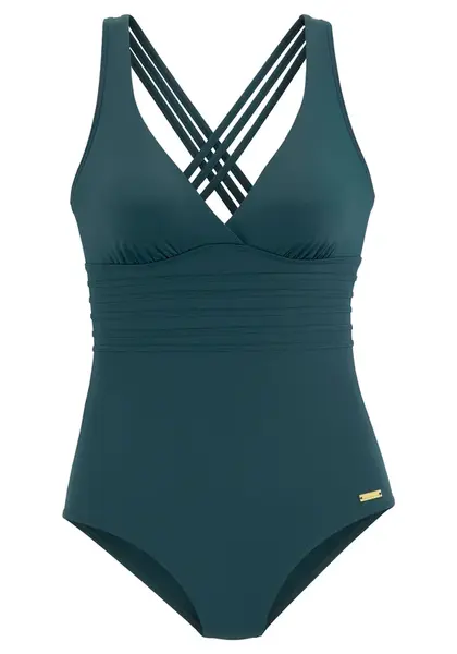 LASCANA Jednodielne plavky 'Pride'  petrolejová