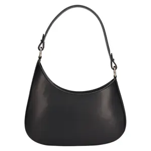 Menšia dámska kožená kabelka Italia Renata - čierna