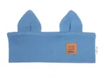Baby Nellys Čelenka Cat s oušky pro děti Hand Made - jeans, 1-3 roky