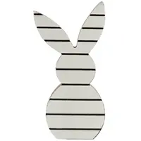 Velikonoční dřevěný králík WHITE BUNNY 14 cm bílý