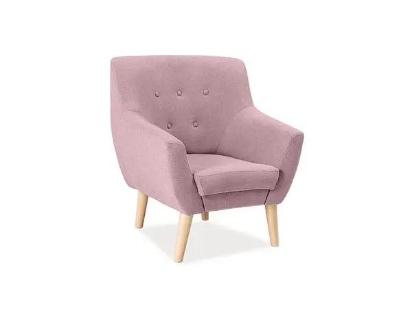 Růžové relaxační křeslo AMBER 1