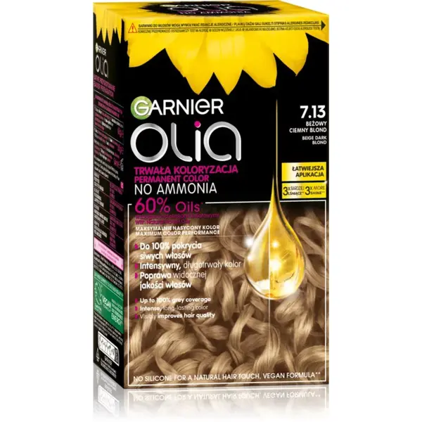 Garnier Olia Big Kit permanentní barva na vlasy odstín 7.13 Beige Dark Blond 1 ks