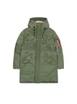 ALPHA INDUSTRIES Prechodná parka  kaki / nefritová