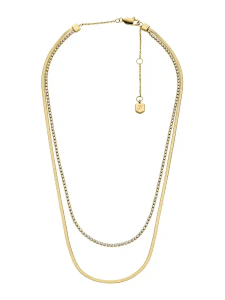 FOSSIL Retiazka 'Ellis'  zlatá / priehľadná