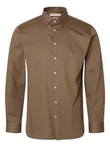 SELECTED Košeľa  svetlohnedá