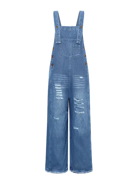 Imily Bela Rifle na traky  modrá denim