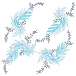 4Pcs 2 Style Leaf Computerized Embroidery Cloth Iron on/Sew on Patches