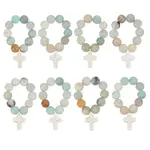 Natural Flower Amazonite Round Beads Pendant Decoration