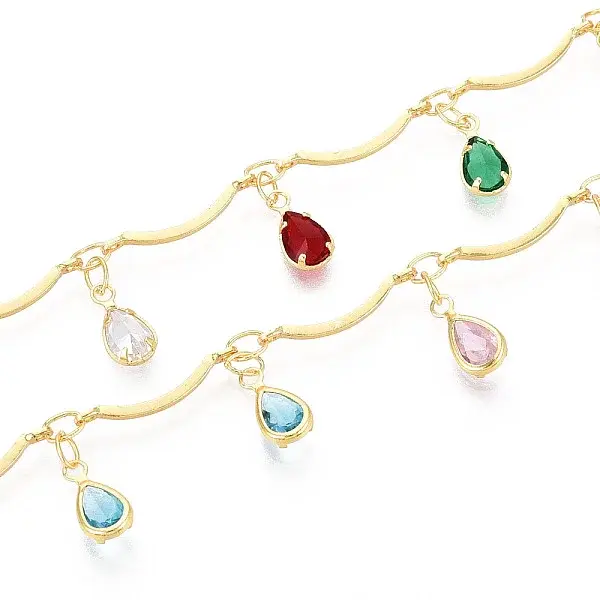 Brass Scalloped Bar Chains