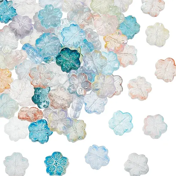 100Pcs Transparent Normal Glass Beads