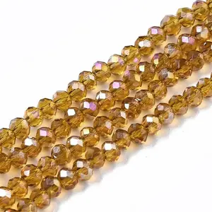 Electroplate Glass Beads Strands