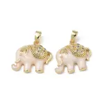 Brass Micro Pave Cubic Zirconia Pendants