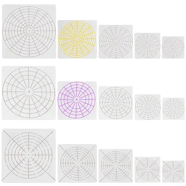 Mandala Style PET Plastic Hollow Out Drawing Painting Stencils Templates