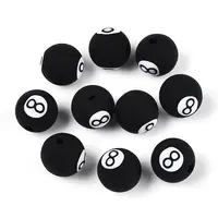Handmade 8 Ball Polymer Clay Beads