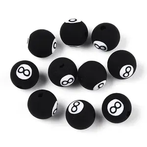 Handmade 8 Ball Polymer Clay Beads
