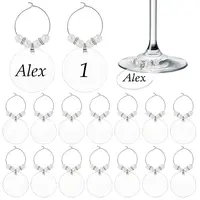 Blank Acrylic Wine Glass Charms