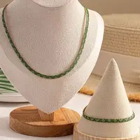 Alloy Leopard Print Snake Chain Necklaces & Bracelets Sets