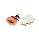 Halloween Theme Alloy Enamel Pendants