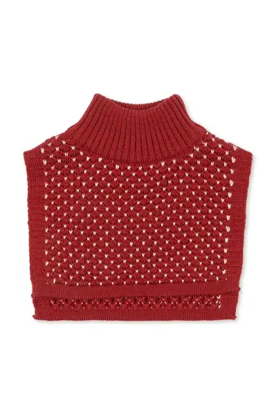 Dětský vlněný nákrčník Konges Sløjd STRAWBERRY NECKWARMER červená barva, KS103539