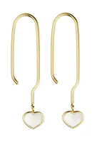 Pozlacené stříbrné náušnice Design Letters