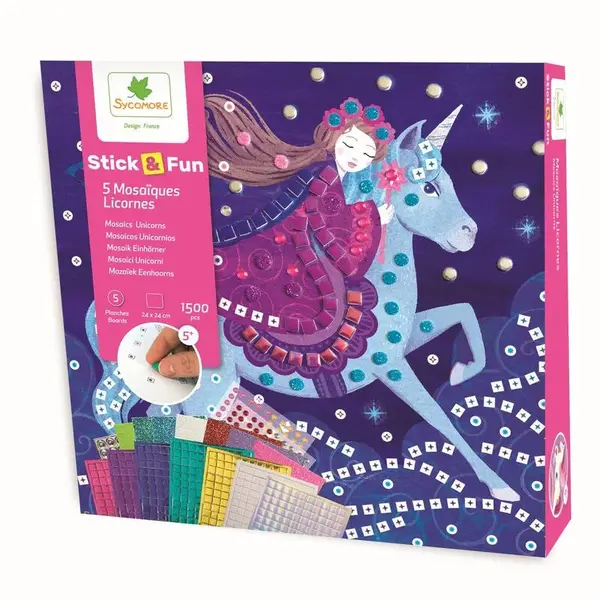 Stick & Fun - mozaika - jednorožce