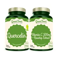 GreenFood Nutrition Quercetin + Vitamin C 500 mg dvojbalení 90+60 kapslí