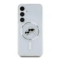 Zadní kryt Karl Lagerfeld IML K&CH Heads MagSafe pro Samsung Galaxy S25+, transparentní