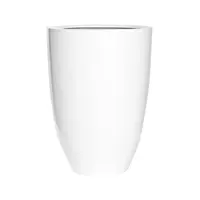 Květináč Ben, barva lesklá bílá, více velikostí - PotteryPots Velikost: L - v. 55 cm, ⌀ 40 cm