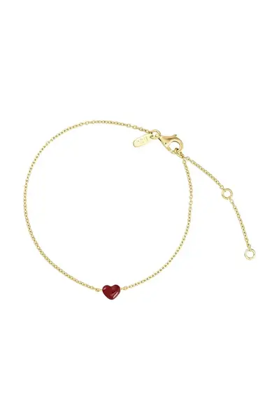 Strieborný pozlátený náramok Design Letters