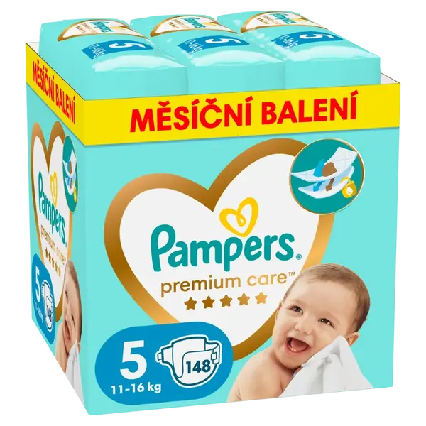 Pampers Premium Care vel. 5 11–16 kg dětské pleny 148 ks
