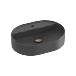 Umývadlo na dosku Ravak Ceramic Slim 55x40 cm antracit otvor pre batériu uprostred XJX03155001
