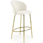 Barová židle H116 krémová/zlatý