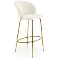 Barová židle H116 krémová/zlatý