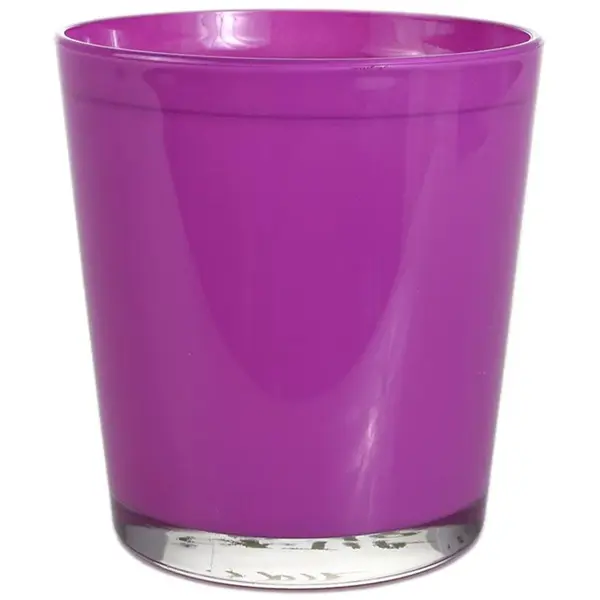 Obal na kvetináč sklenený Cyntia 13  cm ružový