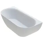 Vaňa Lesla 168x82 konglomerát biela matná