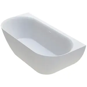 Vaňa Lesla 168x82 konglomerát biela matná