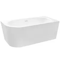 Voľne stojaca vaňa nástenná Avita A-Line 160P + sifón klik-klak čierna