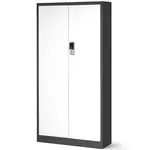 Kancelárska skriňa Daniel + elektrický zámok kovová antracit/biela