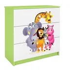 Detská komoda Babydreams zelená – Zoo