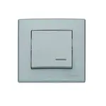 ŁP-1LS Jednopólový vypínač s podsvietením popolavý