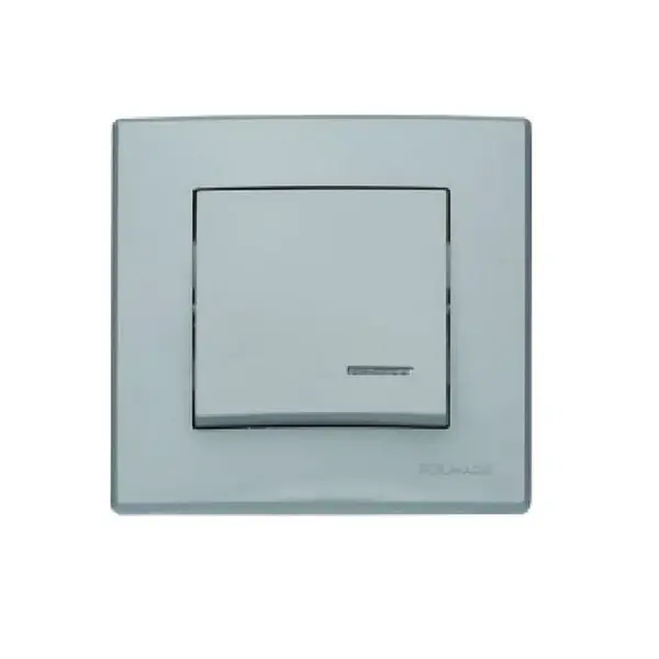 ŁP-1LS Jednopólový vypínač s podsvietením popolavý