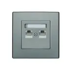 GPK-2L Dvojitá počítačová zásuvka RJ45 inox