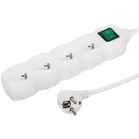 Predlžovací kábel so zásuvkou 4G 3x1 Z/U 1,5 m 35415 biely