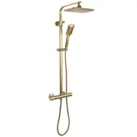 Sprchový set s termostatem Rea Tom kartáčované zlato 74 - 112 cm
