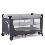 Kinderkraft select Postýlka cestovní Leody Grey, Premium