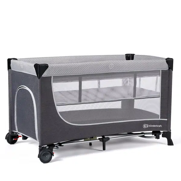 Kinderkraft select Postýlka cestovní Leody Grey, Premium