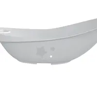 Baby Nellys Dětská vanička s lehátkem, výpustem a úchytem - Baby Star - šedá,