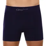 Gino Pánské boxerky bezešvé bambusové modré (54004) S