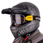 Moto přilba W-TEC Retron s brýlemi Chesster Rusty Grey S (55-56)